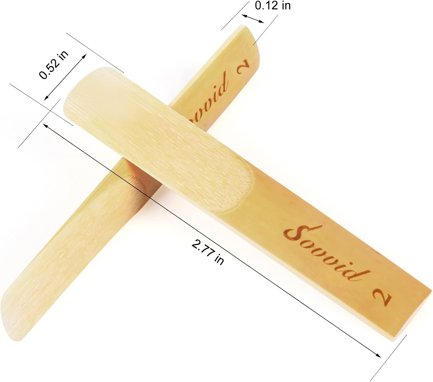 Sovvid Confezione da 10 ance per clarinetto in Sib con scatola di plastica, forza 2.0 per clarinetto, canne tradizionali per clarinetto, sassofono principianti e giocatori