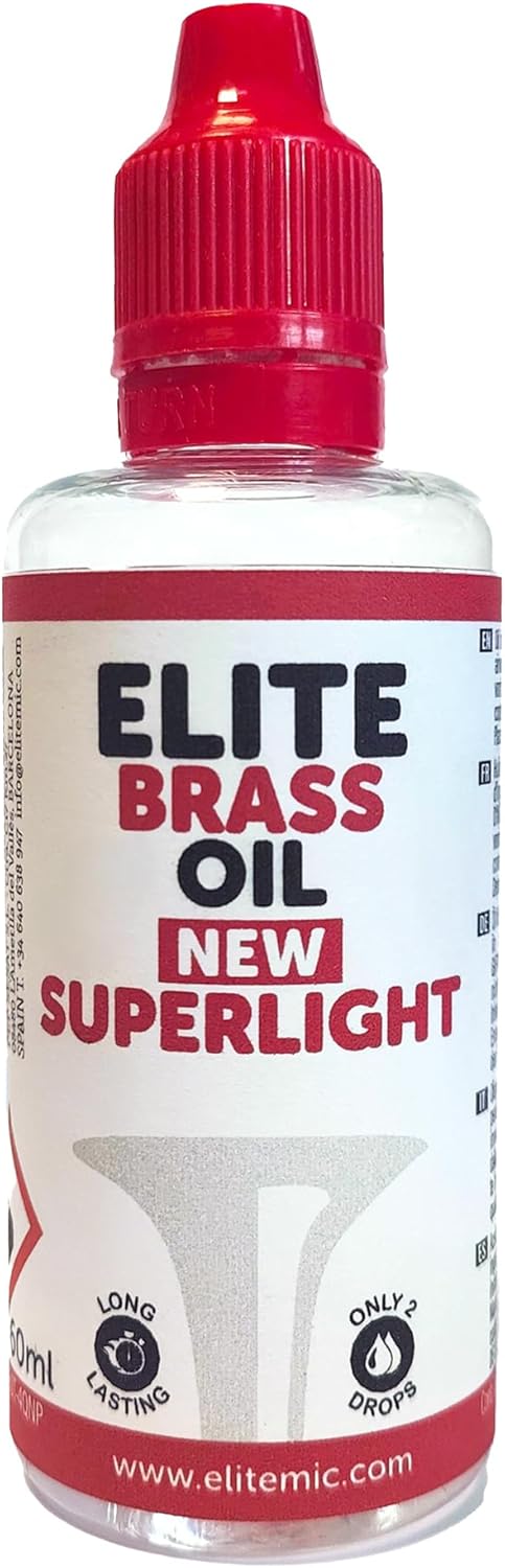Elite Brass Oil New Superlight 60 ml - Olio per strumenti musicali a vento: tromba, trombone, fliscorno, tuba, ecc