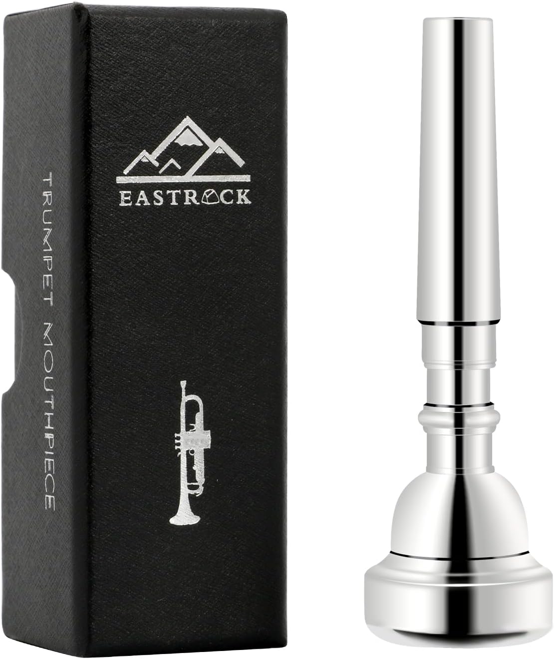 EastRock Bocchino per Tromba,7C Tromba Bocchino Placcato Argento Ricambio Bb Tromba Accessori per Strumenti Musicali Tromba Pratica Bocchino per principianti (7C, Silver)