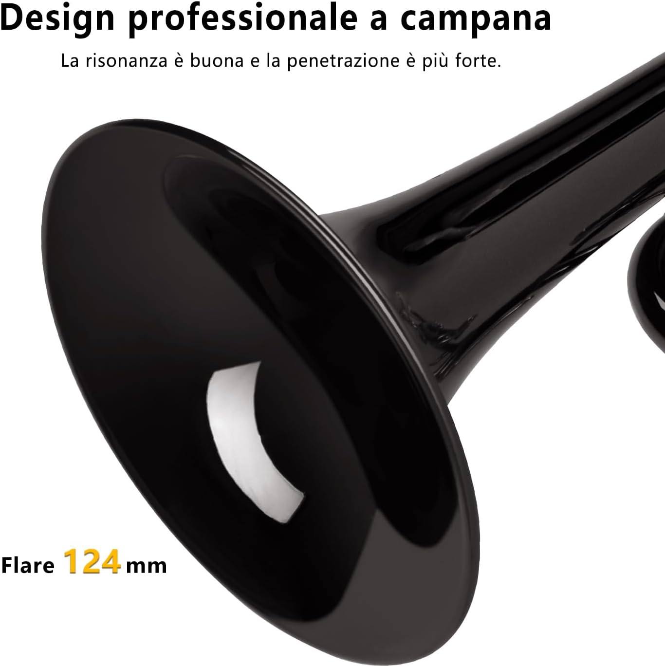 EASTROCK Standard Tromba Set Standard Bb Tromba In Ottone Con Hard Shell,Guanti,Tessuto,7C Tromba Bocchino,Trombe per Principianti,Studenti,Adulti e Artisti professionisti (Nero)