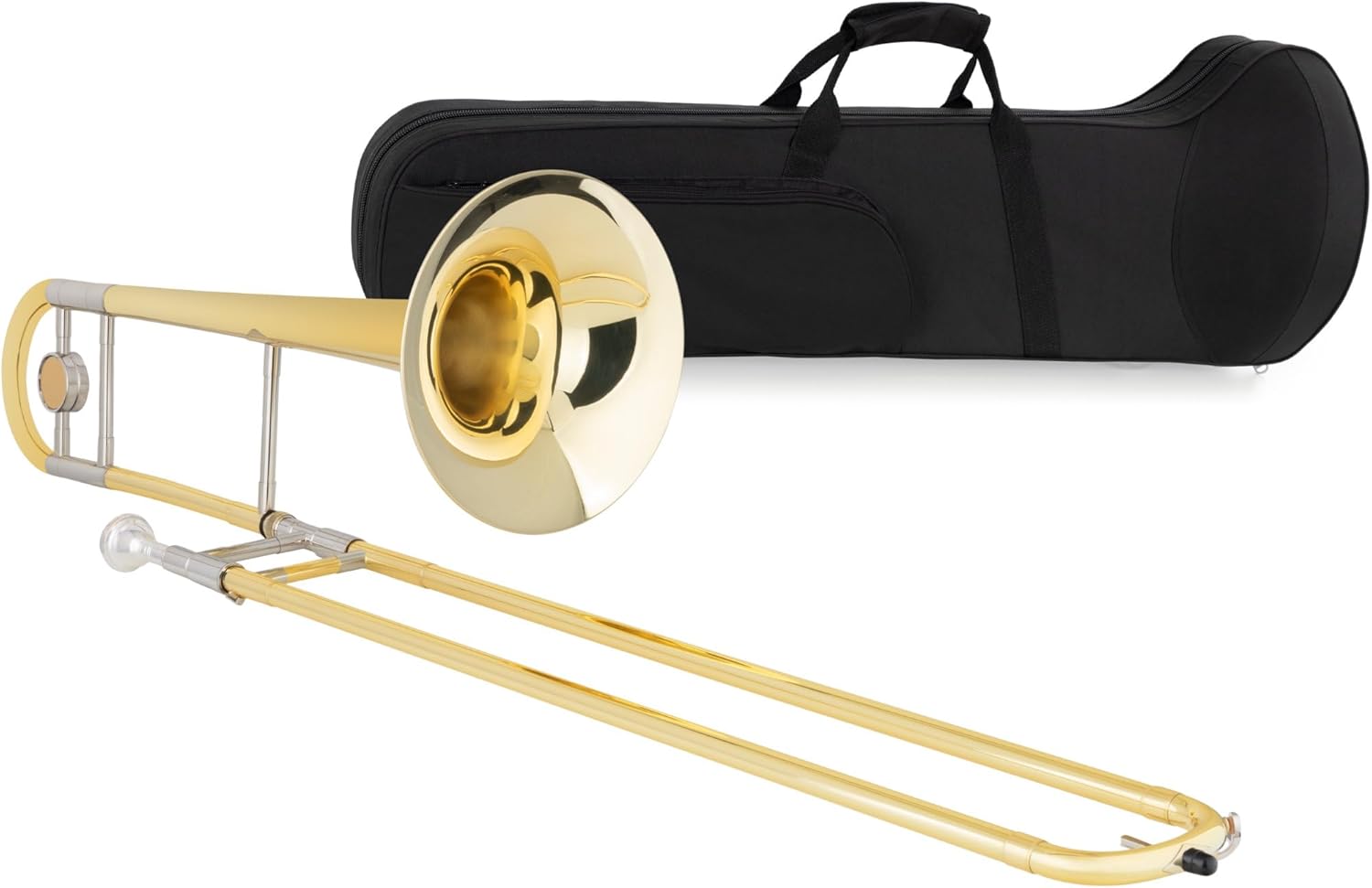 Classic Cantabile TP-42 Trombone Tenore - Accordatura Bb - Ottone - Coulisse Interna in Nichelargento - Inclusi Custodia, Bocchino e Panno per la Pulizia