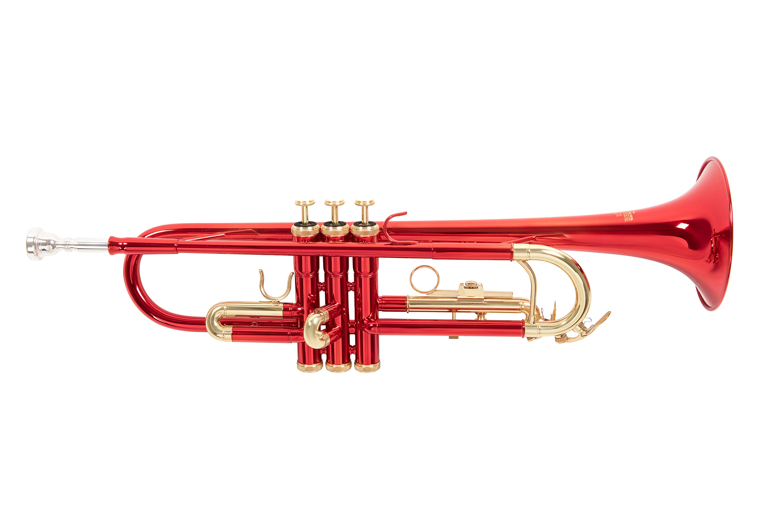 Roy Benson Bb-Trumpet TR-101 (progettato professionalmente con alesaggio ML, con leadpipe in ottone dorato, custodia rettangolare leggera inclusa, con set di zaini)