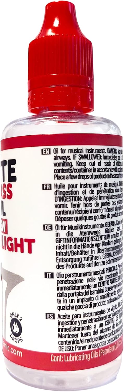 Elite Brass Oil New Superlight 60 ml - Olio per strumenti musicali a vento: tromba, trombone, fliscorno, tuba, ecc