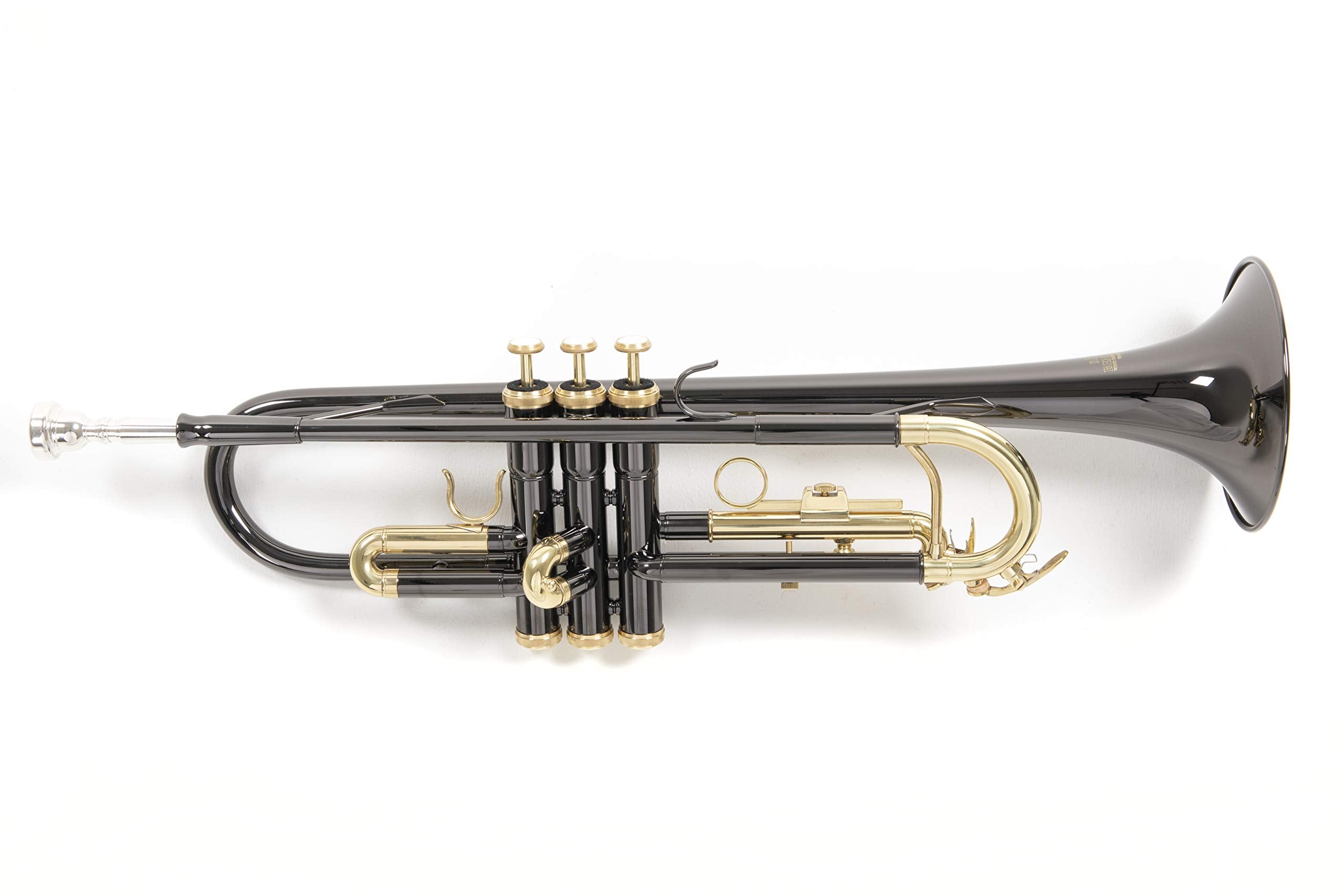 Roy Benson Bb-Trumpet TR-101 (progettato professionalmente con alesaggio ML, con leadpipe in ottone dorato, custodia rettangolare leggera inclusa, con set di zaini)