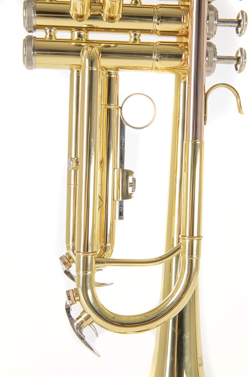 Roy Benson Bb-Trumpet TR-101 (progettato professionalmente con alesaggio ML, con leadpipe in ottone dorato, custodia rettangolare leggera inclusa, con set di zaini)