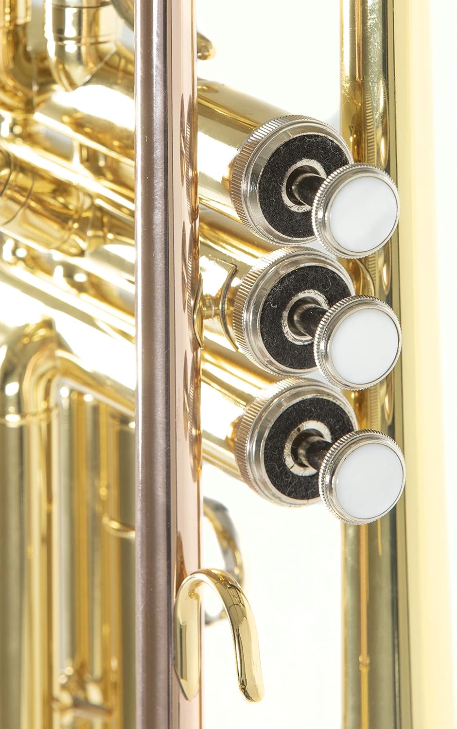 Roy Benson Bb-Trumpet TR-101 (progettato professionalmente con alesaggio ML, con leadpipe in ottone dorato, custodia rettangolare leggera inclusa, con set di zaini)