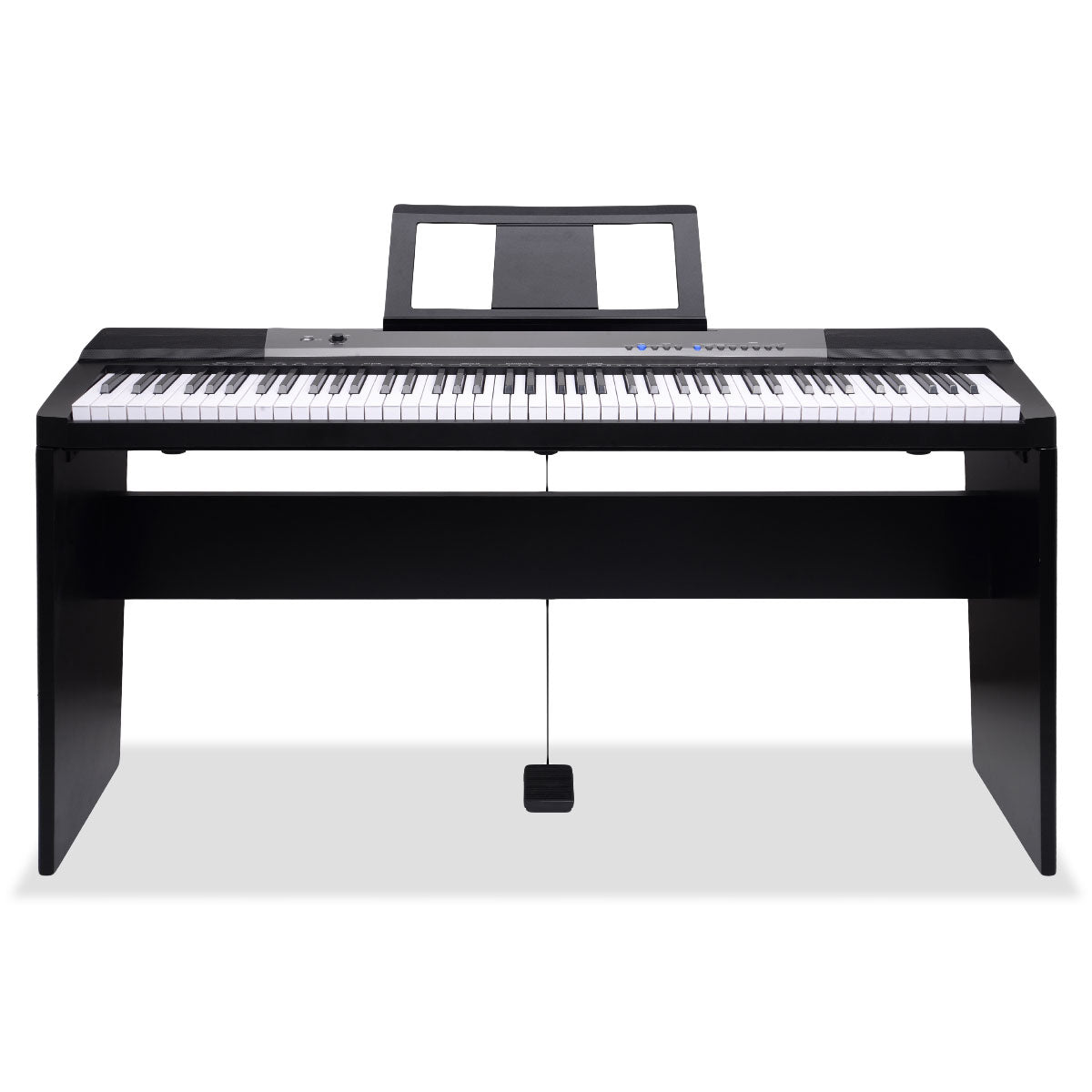 NNEDPE Karrera 88 Keys Electronic Keyboard Piano with Stand Black