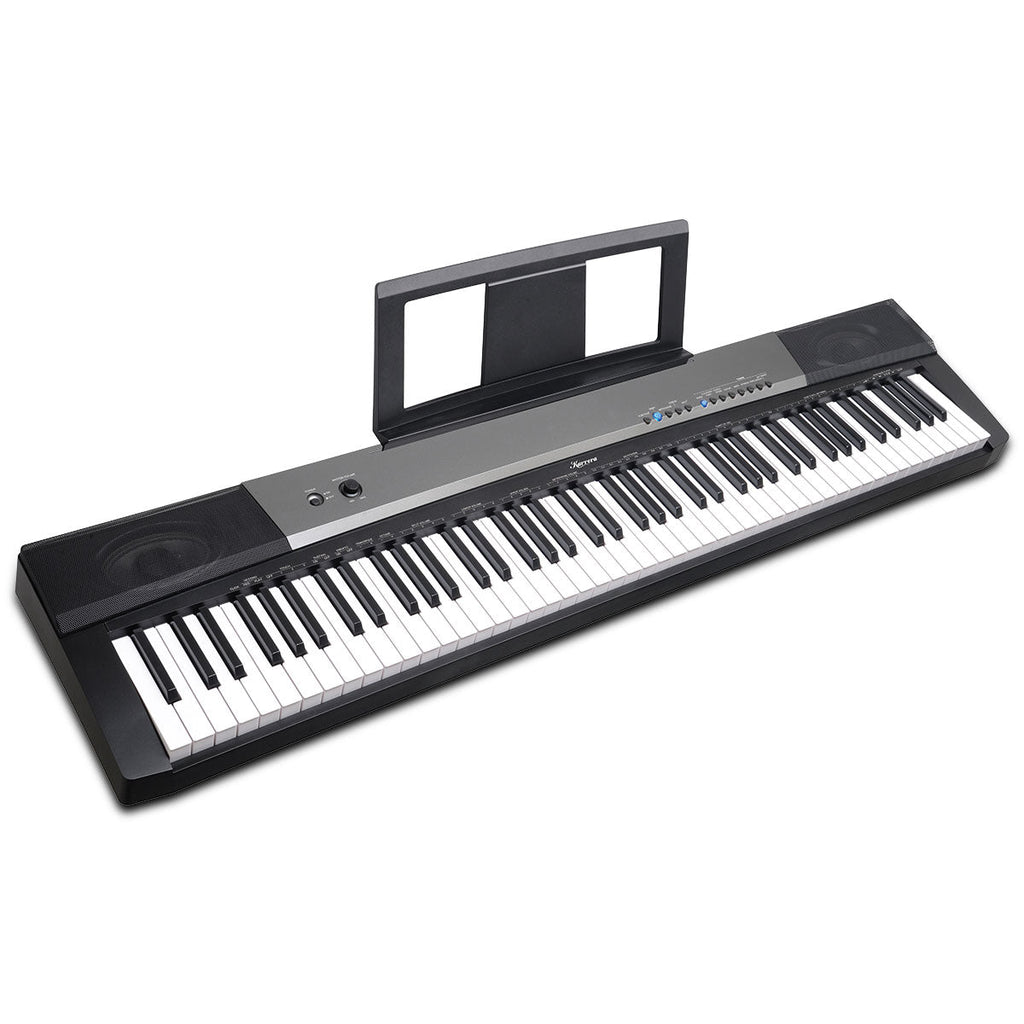 NNEDPE Karrera 88 Keys Electronic Keyboard Piano with Stand Black